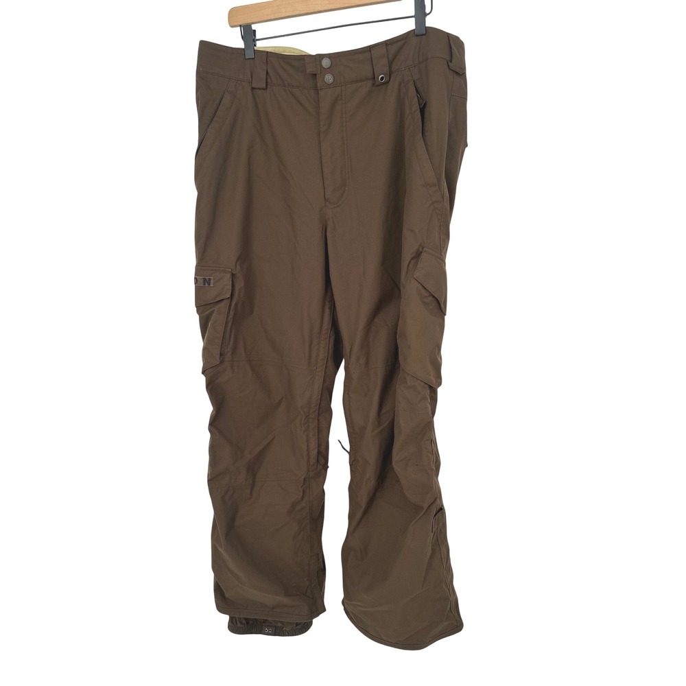 Burton Snowboard Pants‎ Dryride Women L Brown Cargo Insulated Winter Ski Outdoor